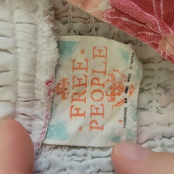 Pretty Floral Linen and Crochet Summer Dress Free People - Picture 10 of 11